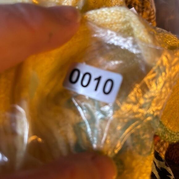 Vintage Lullaby Land yellow waffle knit snap front newborn one piece. - Picture 6 of 6